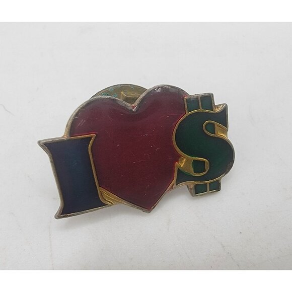 I Love $ Money Bike Motorcycle Hat Cap Lapel Pin - Picture 1 of 2